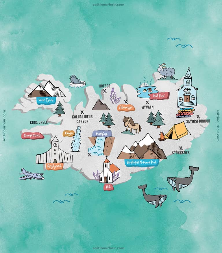 Map of Iceland