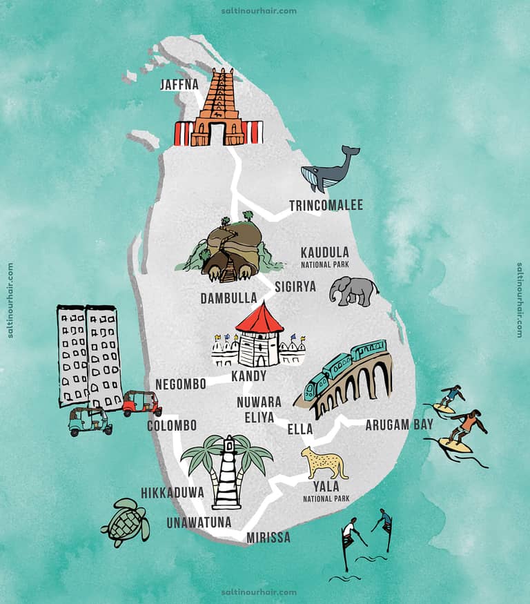 Map of Sri Lanka